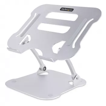 StarTech.com kannettavan tietokoneen teline pöydälle, ergonominen kannettavan tietokoneen teline korkeussäädettävä, alumiini, kannettava, tukee jopa 10 kg, taitettava kannettavan tietokoneen pidike pöydälle – kulma-asentoinen kannettavan tietokoneen korotus/teline