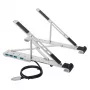 Targus AWU100205GL kannettavan jalusta 4-porttisella USB-keskittimellä, 25,4–39,6 cm (10–15,6 tuumaa), hopea