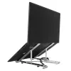Targus AWU100205GL kannettavan jalusta 4-porttisella USB-keskittimellä, 25,4–39,6 cm (10–15,6 tuumaa), hopea