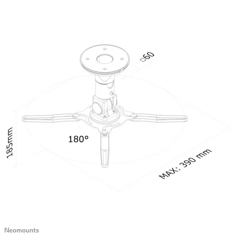 Neomounts BEAMER-C50 projektorin kattoteline - H 18,5 cm - täysin liikkuva