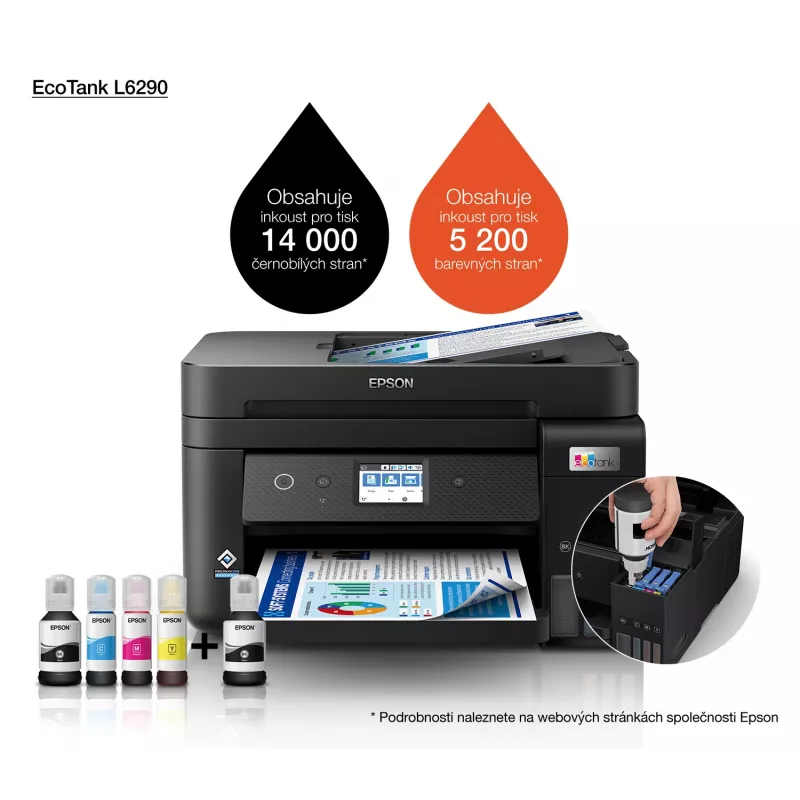 Epson EcoTank L6290 mustesuihku A4 4800 x 1200 DPI 33 ppm Wi-Fi