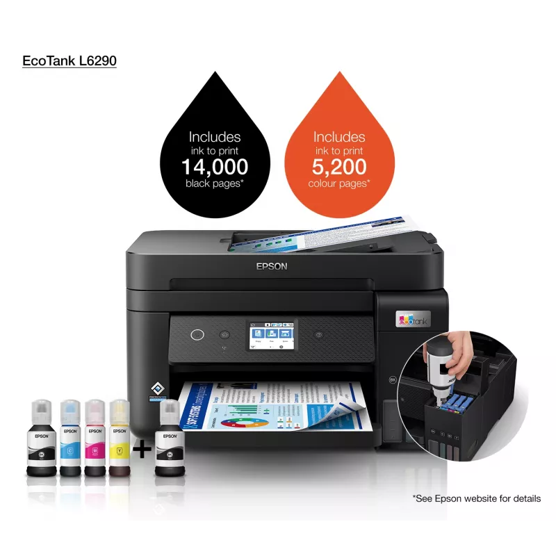 Epson EcoTank L6290 mustesuihku A4 4800 x 1200 DPI 33 ppm Wi-Fi