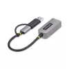 StarTech.com USB-C-Ethernet-sovitin USB-A-donglella, 10/100/1000 Mbit/s, USB 3.0 - Gigabit Ethernet verkkosovitin, 15 cm kiinteä kaapeli, USB GbE -sovitin