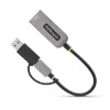 StarTech.com USB-C-Ethernet-sovitin USB-A-donglella, 10/100/1000 Mbit/s, USB 3.0 - Gigabit Ethernet verkkosovitin, 15 cm kiinteä kaapeli, USB GbE -sovitin