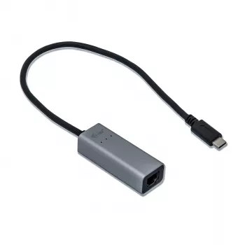 i-tec Metal USB-C Gigabit Ethernet -sovitin, johdollinen, USB Type-C, Ethernet, 1000 Mbit/s, harmaa