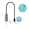 i-tec Metal USB-C Gigabit Ethernet -sovitin, johdollinen, USB Type-C, Ethernet, 1000 Mbit/s, harmaa