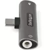 StarTech.com CDP235APDM USB-C-ääni- ja latausadapteri 3,5 mm TRRS -kuulokeliitännällä ja 60 W USB-C Power Delivery -läpilatauksella, puhelimelle/tabletille/kannettavalle