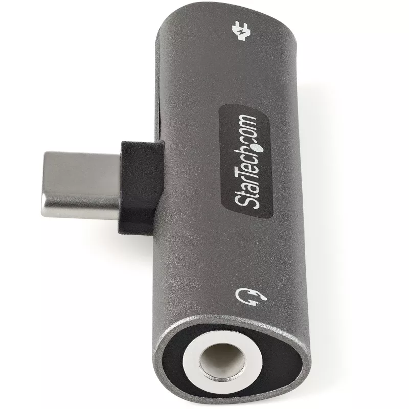 StarTech.com CDP235APDM USB-C-ääni- ja latausadapteri 3,5 mm TRRS -kuulokeliitännällä ja 60 W USB-C Power Delivery -läpilatauksella, puhelimelle/tabletille/kannettavalle