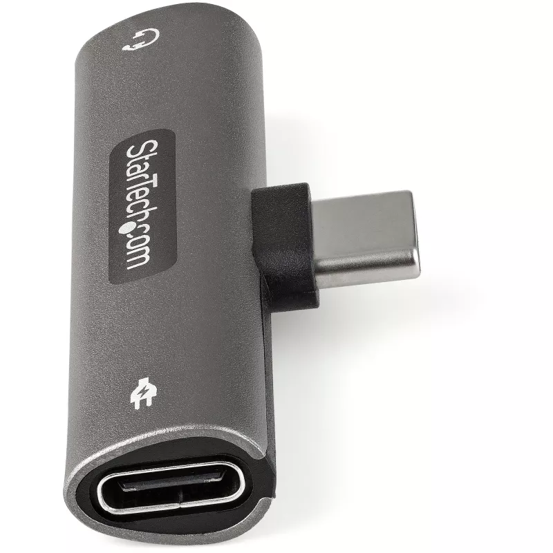 StarTech.com CDP235APDM USB-C-ääni- ja latausadapteri 3,5 mm TRRS -kuulokeliitännällä ja 60 W USB-C Power Delivery -läpilatauksella, puhelimelle/tabletille/kannettavalle