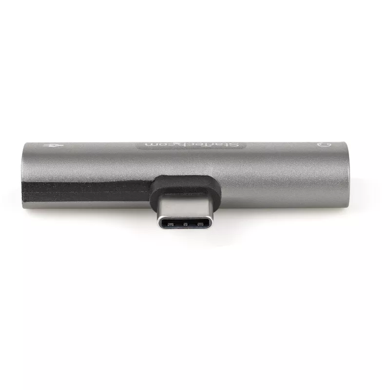 StarTech.com CDP235APDM USB-C-ääni- ja latausadapteri 3,5 mm TRRS -kuulokeliitännällä ja 60 W USB-C Power Delivery -läpilatauksella, puhelimelle/tabletille/kannettavalle