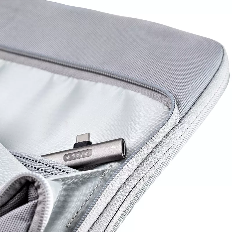 StarTech.com CDP235APDM USB-C-ääni- ja latausadapteri 3,5 mm TRRS -kuulokeliitännällä ja 60 W USB-C Power Delivery -läpilatauksella, puhelimelle/tabletille/kannettavalle