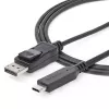 StarTech.com 6ft/1.8m USB-C–DisplayPort-1.4-kaapeli – 4K/5K/8K USB Type-C–DP 1.4 Alt Mode -videoadapterimuunnin – HBR3/HDR/DSC – 8K-60Hz-DP-näyttökaapeli USB-C/Thunderbolt 3:lle
