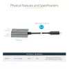 StarTech.com USB-C–DisplayPort-adapteri – 8K/4K 60Hz USB-C–DisplayPort-1.4-adapteridongle – USB Type-C–DP-näyttövideomuunnin – yhteensopiva Thunderbolt 3:n kanssa – mukana 30 cm pitkä kiinteä kaapeli