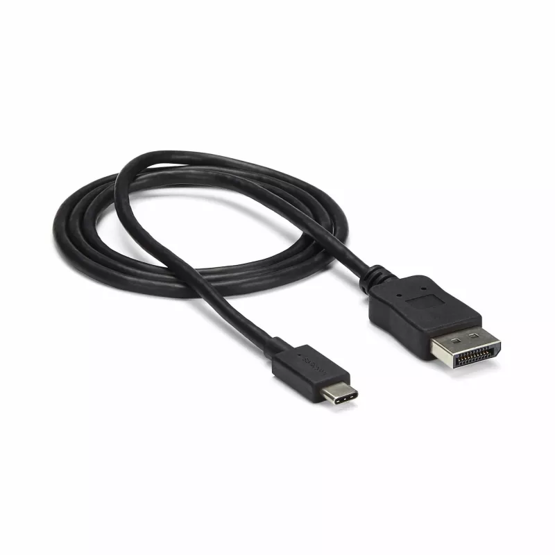 StarTech.com 1m USB-C–DisplayPort 1.2 -kaapeli 4K 60Hz – USB-C–DisplayPort-adapterikaapeli – HBR2 – USB Type-C DP Alt Mode – DP-näyttövideokaapeli – toimii Thunderbolt 3:n kanssa – musta
