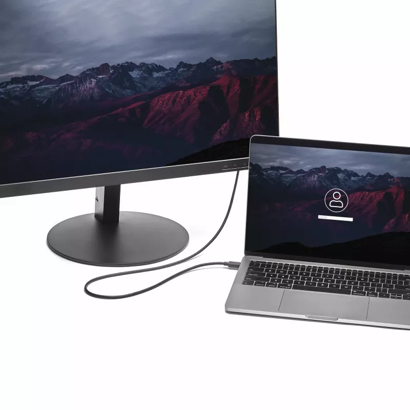 StarTech.com 1m USB-C–DisplayPort 1.2 -kaapeli 4K 60Hz – USB-C–DisplayPort-adapterikaapeli – HBR2 – USB Type-C DP Alt Mode – DP-näyttövideokaapeli – toimii Thunderbolt 3:n kanssa – musta