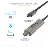 StarTech.com 10ft (3m) USB C – HDMI -kaapeli 4K 60Hz HDR10:llä - Ultra HD USB Type-C – 4K HDMI 2.0b -videoadapterikaapeli - USB-C–HDMI HDR -näyttö-/displaymuunnin - DP 1.4 Alt Mode HBR3