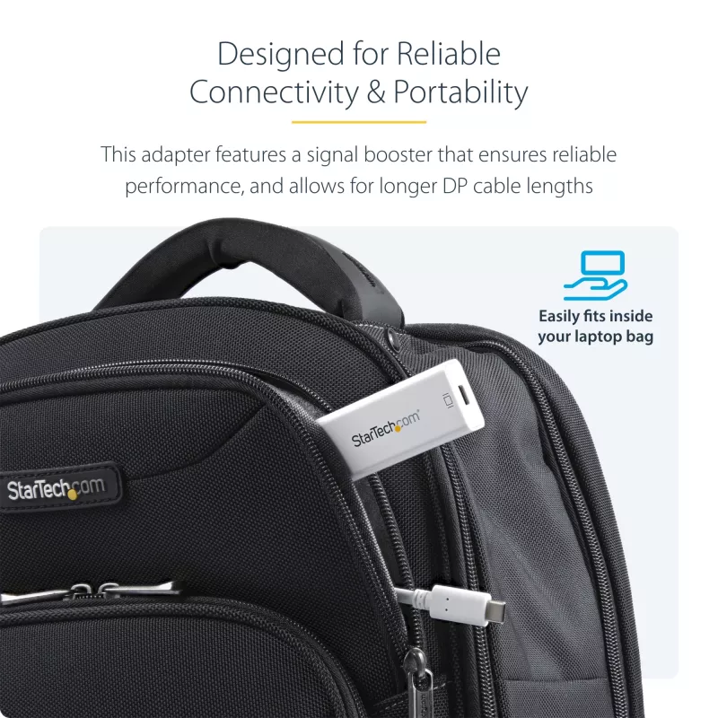 StarTech.com USB-C–Mini DisplayPort -adapteri – 4K 60 Hz – valkoinen – USB 3.1 Type-C – Mini DP -adapteri – päivitetty versio on CDP2MDPEC