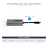 StarTech.com USB-C–Mini DisplayPort -adapteri – 4K 60Hz USB-C–mDP-adapteridongle – USB Type-C – Mini DP -näyttö – videomuunnin – yhteensopiva Thunderbolt 3:n kanssa – 30 cm pitkä kiinteä kaapeli – päivitetty versio CDP2MDP:stä