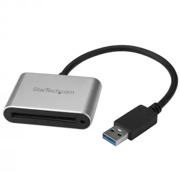 StarTech.com USB 3.0 -kortinlukija/kirjoittaja CFast 2.0 -korteille, CFast, CFast 2.0, musta, hopea, 5000 Mbit/s, alumiini, aktiivisuus, virta, CE, FCC, RoHS, REACH