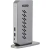 StarTech.com USB-C USB-A telakka - Hybridi universaali USB 3.0 telakointiasema USB-C- tai USB-A-kannettavalle tietokoneelle - Kahden näytön 4K 60Hz HDMI/DisplayPort - 6x USB-A, GbE - USB 3.1 Gen 1 - Windows/Mac