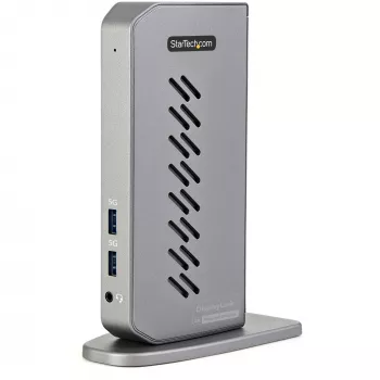 StarTech.com USB-C USB-A telakka - Hybridi universaali USB 3.0 telakointiasema USB-C- tai USB-A-kannettavalle tietokoneelle - Kahden näytön 4K 60Hz HDMI/DisplayPort - 6x USB-A, GbE - USB 3.1 Gen 1 - Windows/Mac