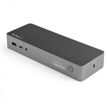 StarTech.com Universaali kannettavan tietokoneen telakointiasema, Hybridi-USB-C- & USB-A-telakka, Dual 4K DP & HDMI, 100W PD, Mac / Windows / Chrome OS, 4x USB 5Gbps keskitin, GbE