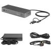 StarTech.com Universaali kannettavan tietokoneen telakointiasema, Hybridi-USB-C- & USB-A-telakka, Dual 4K DP & HDMI, 100W PD, Mac / Windows / Chrome OS, 4x USB 5Gbps keskitin, GbE