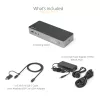 StarTech.com Universaali kannettavan tietokoneen telakointiasema, Hybridi-USB-C- & USB-A-telakka, Dual 4K DP & HDMI, 100W PD, Mac / Windows / Chrome OS, 4x USB 5Gbps keskitin, GbE