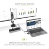 StarTech.com Universaali kannettavan tietokoneen telakointiasema, Hybridi-USB-C- & USB-A-telakka, Dual 4K DP & HDMI, 100W PD, Mac / Windows / Chrome OS, 4x USB 5Gbps keskitin, GbE