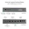 StarTech.com Universaali kannettavan tietokoneen telakointiasema, Hybridi-USB-C- & USB-A-telakka, Dual 4K DP & HDMI, 100W PD, Mac / Windows / Chrome OS, 4x USB 5Gbps keskitin, GbE