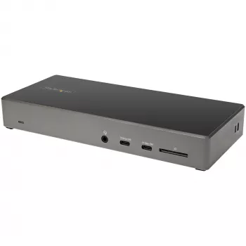 StarTech.com USB C telakka - Kolmen 4K näytön USB Type-C telakointiasema - 100W Power Delivery - DP 1.4 Alt Mode & DSC, 2x DisplayPort 1.4/HDMI 2.0 - 6xUSB (2x 10Gbps) - Windows/Chrome