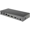 StarTech.com USB C telakka - Kolmen 4K näytön USB Type-C telakointiasema - 100W Power Delivery - DP 1.4 Alt Mode & DSC, 2x DisplayPort 1.4/HDMI 2.0 - 6xUSB (2x 10Gbps) - Windows/Chrome