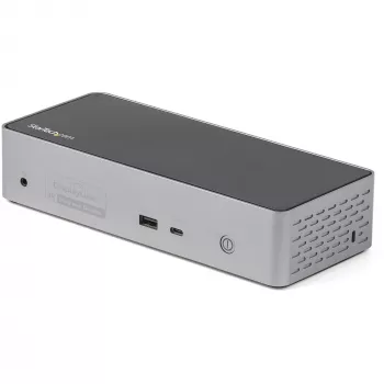 StarTech.com USB-C-telakka – 4K 60Hz neljän näytön DisplayPort & HDMI – Universaali USB-C-telakointiasema 100W Power Delivery - USB-keskitin 1x USB Type-C & 3x USB-A, Ethernet, ääni