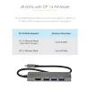 StarTech.com USB-C-moniporttiadapteri - USB-C–HDMI 2.0b 4K 60Hz (HDR10), 100W Power Delivery läpivienti, 4-porttinen USB 3.0 keskitin - USB Type-C mini-telakka - 30 cm pitkä, kiinteä kaapeli