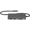 StarTech.com DKT30CHSDPD USB-C-moniporttisovitin minitelakka, 4K HDMI, 100 W PD, SD/microSD-korttipaikka, 3-porttinen USB 3.0 -keskitin, 30 cm kiinteä kaapeli