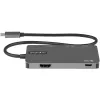 StarTech.com DKT30CHSDPD USB-C-moniporttisovitin minitelakka, 4K HDMI, 100 W PD, SD/microSD-korttipaikka, 3-porttinen USB 3.0 -keskitin, 30 cm kiinteä kaapeli