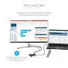 StarTech.com DKT30CHSDPD USB-C-moniporttisovitin minitelakka, 4K HDMI, 100 W PD, SD/microSD-korttipaikka, 3-porttinen USB 3.0 -keskitin, 30 cm kiinteä kaapeli