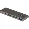 StarTech.com USB-C-moniporttiadapteri MacBook Pro/Air – USB Type-C–4K HDMI, 100 W Power Delivery läpivienti, SD-/MicroSD-paikka, 2-porttinen USB 3.0 keskitin – Kannettava USB-C mini-telakka