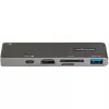 StarTech.com USB-C-moniporttiadapteri MacBook Pro/Air – USB Type-C–4K HDMI, 100 W Power Delivery läpivienti, SD-/MicroSD-paikka, 2-porttinen USB 3.0 keskitin – Kannettava USB-C mini-telakka