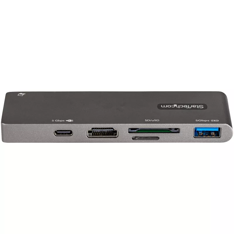 StarTech.com USB-C-moniporttiadapteri MacBook Pro/Air – USB Type-C–4K HDMI, 100 W Power Delivery läpivienti, SD-/MicroSD-paikka, 2-porttinen USB 3.0 keskitin – Kannettava USB-C mini-telakka
