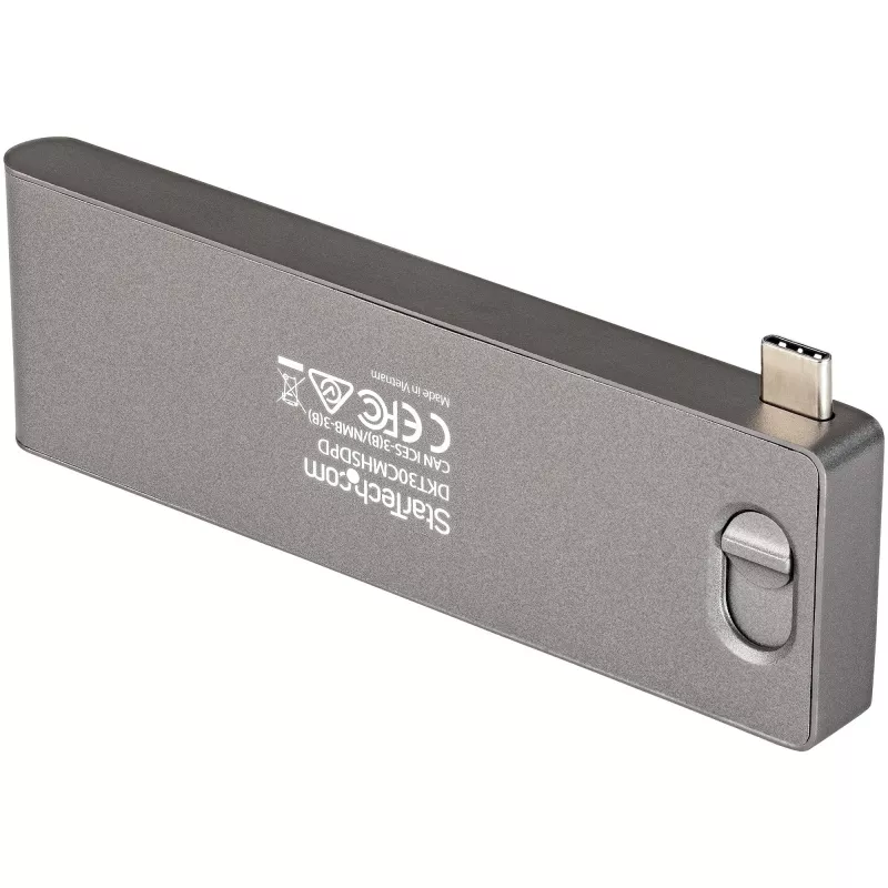 StarTech.com USB-C-moniporttiadapteri MacBook Pro/Air – USB Type-C–4K HDMI, 100 W Power Delivery läpivienti, SD-/MicroSD-paikka, 2-porttinen USB 3.0 keskitin – Kannettava USB-C mini-telakka