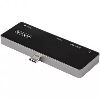 StarTech.com USB C moniporttiadapteri – USB-C–4K 60Hz HDMI 2.0, 100W Power Delivery läpivientilataus, 3-porttinen USB 3.0 keskitin, ääni – USB-C mini-telakka – Kannettava USB Type-C matkatelakka