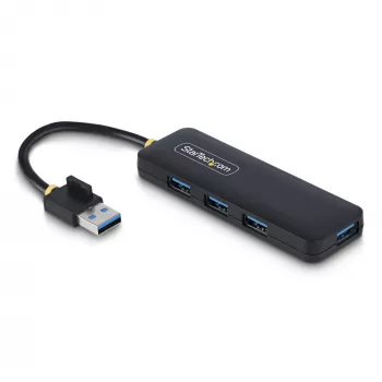 StarTech.com 4-porttinen USB-A-keskitin, 5 Gbit/s, väylävirralla toimiva, kompakti matkakäyttöön tarkoitettu mini-USB-keskitin, moniporttinen USB 3.0 -jakaja, kannettava USB-keskitin, ylivirtasuojaus (OCP)