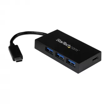 StarTech.com 4-porttinen USB-C-keskitin - USB-C 1x USB-C:hen ja 3x USB-A:han - USB 3.0 -keskitin~4-porttinen USB-C-keskitin - USB-C 1x USB-C:hen ja 3x USB-A:han - USB 3.0 -keskitin - 5 Gbit/s