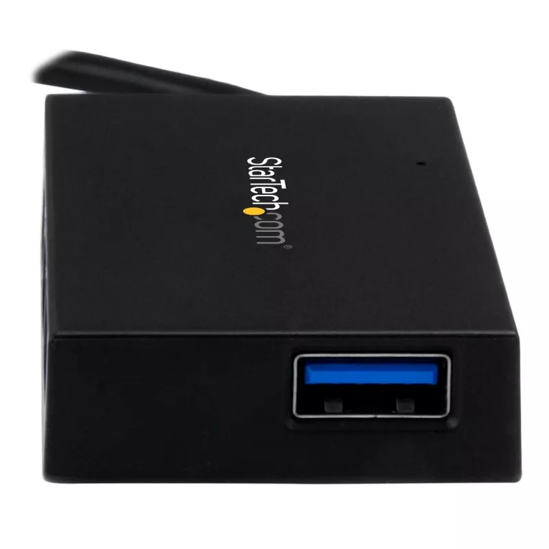 StarTech.com 4-porttinen USB-C-hubi - USB Type-C -hubi 4x USB-A-liitännällä (USB 3.0/3.1 Gen 1 SuperSpeed 5 Gbit/s) - USB-väylä- tai oma virransyöttö - kannettava USB-C–USB-A BC 1.2 -latausnapa verkkolaitteella~4-porttinen USB-C-hubi - USB Type-C -hubi 4x USB-A-liitännällä USB 3.0 -hubi (5 Gbit/s) - USB-väylä- tai oma virransyöttö - kannettava USB-C–USB-A BC 1.2 -latausnapa verkkolaitteella