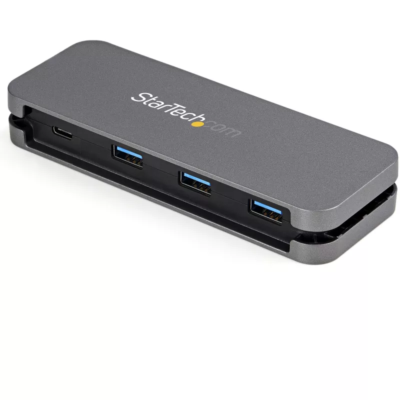 StarTech.com 4-porttinen USB-C-hubi - 3x USB-A/1x USB-C - 5Gbps USB 3.0 Type-C -hubi (3.2/3.1 Gen 1) - väylävirralla toimiva - kannettava USB-C–USB-A-sovitinhubi - 28,5 cm:n (11,2 tuuman) kaapeli kaapelinhallinnalla~4-porttinen USB-C-hubi - 3x USB-A/1x USB-C - USB 3.0 Type-C -hubi - USB 3.2 Gen 1 (5 Gbit/s) - väylävirralla toimiva - kannettava USB-C–USB-A-sovitinhubi - 11,2 tuuman (28,5 cm:n)