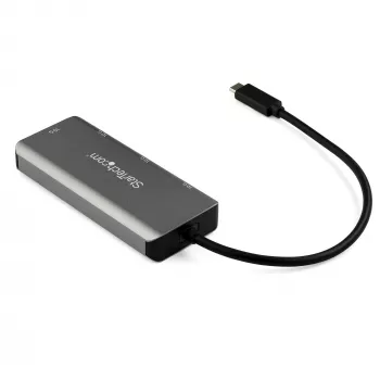 StarTech.com 4-porttinen USB C -keskitin, jossa 2x USB A ja 2x USB C – SuperSpeed 10 Gbit/s USB Type-C 3.1/3.2 Gen 2 -keskitin – USB-väylävirransyöttö – kannettava USB-C–USB-adapterikeskitin – alumiini – 25 cm (9,8 inch) kaapeli