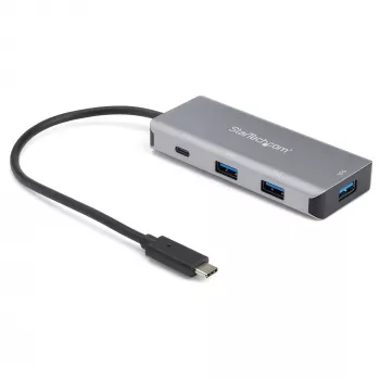 StarTech.com 4-porttinen USB-C-keskitin, jossa 3x USB-A ja 1x USB-C – SuperSpeed 10 Gbit/s USB Type-C 3.1/3.2 Gen 2 -keskitin – USB-väylävirralla toimiva – kompakti USB-C–USB-adapterikeskitin – kannettava/kannettavan tietokoneen keskitin – alumiini