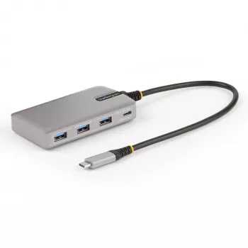 StarTech.com 4-porttinen USB-C-keskitin USB-C DP Alt Mode -videolähdöllä 4K 60Hz - 3x USB-A, 1x USB Type-C, 100W Power Delivery -läpivienti, USB 3.2 10Gbps, 30cm kaapeli, kannettava USB-keskitin