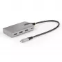StarTech.com 4-porttinen USB-C-keskitin USB-C DP Alt Mode -videolähdöllä 4K 60Hz - 3x USB-A, 1x USB Type-C, 100W Power Delivery -läpivienti, USB 3.2 10Gbps, 30cm kaapeli, kannettava USB-keskitin